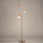 Foto 15756-3: Beige vloerlamp met 3 richtbare spots E27 
