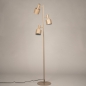 Foto 15756-4: Beige vloerlamp met 3 richtbare spots E27 