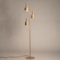 Foto 15756-6: Beige vloerlamp met 3 richtbare spots E27 