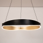Foto 15757-2: Zwarte cirkel led hanglamp met gouden binnenkant
