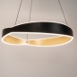 Foto 15757-6: Zwarte cirkel led hanglamp met gouden binnenkant