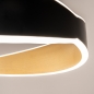 Foto 15757-7: Zwarte cirkel led hanglamp met gouden binnenkant