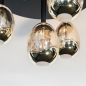 Foto 15762-10: Luxe plafondlamp in zwart met gouden glazen en dimbare led verlichting