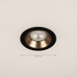Foto 15766-1: GU10 inbouwspot in zwart met goud geschikt voor slimme verlichting