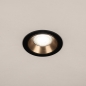 Foto 15766-3: GU10 inbouwspot in zwart met goud geschikt voor slimme verlichting