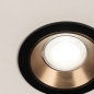 Foto 15766-5: GU10 inbouwspot in zwart met goud geschikt voor slimme verlichting