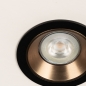Foto 15766-6: GU10 inbouwspot in zwart met goud geschikt voor slimme verlichting