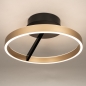Foto 15771-2: Mooie led plafondlamp in zwart met goud en dimbaar met gewone schakelaar