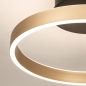 Foto 15771-8: Mooie led plafondlamp in zwart met goud en dimbaar met gewone schakelaar
