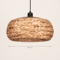Foto 15779-1: Ronde hanglamp van gevlochten zeegras 40 cm