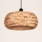 Foto 15779-8: Ronde hanglamp van gevlochten zeegras 40 cm