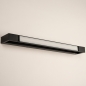 Foto 15787-8: Grote led wandlamp in zwart met draaibaar middenstuk en dimbaar met touchdimmer