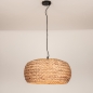Foto 15789-2: Grote ronde hanglamp van gevlochten zeegras 60 cm 