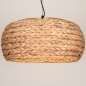 Foto 15789-6: Grote ronde hanglamp van gevlochten zeegras 60 cm 