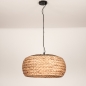 Foto 15789-7: Grote ronde hanglamp van gevlochten zeegras 60 cm 
