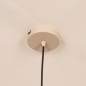 Foto 15790-8: Beige Japandi-Hängelampe in Birnenform mit flachen Metallstreben E27
