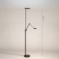 Foto 15794-1: Moderne uplight vloerlamp met leeslamp en dimbare led verlichting