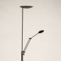 Foto 15794-10: Moderne uplight vloerlamp met leeslamp en dimbare led verlichting
