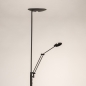 Foto 15794-2: Moderne uplight vloerlamp met leeslamp en dimbare led verlichting