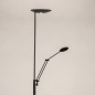 Foto 15794-3: Moderne uplight vloerlamp met leeslamp en dimbare led verlichting