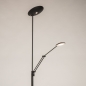 Foto 15794-5: Moderne uplight vloerlamp met leeslamp en dimbare led verlichting