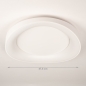 Foto 15795-1: Minimalistische weiße LED-Deckenleuchte mit organischer Form für eine serene Atmosphäre