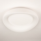 Foto 15795-6: Minimalistische weiße LED-Deckenleuchte mit organischer Form für eine serene Atmosphäre