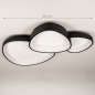 Foto 15800-1: Extra grote plafondlamp in het zwart met organische vormen