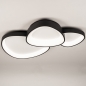 Foto 15800-5: Extra grote plafondlamp in het zwart met organische vormen