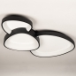 Foto 15800-7: Extra grote plafondlamp in het zwart met organische vormen