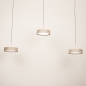Foto 15801-10: Beige moderne led 3-lichts hanglamp met verstelbare hoogte