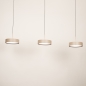Foto 15801-11: Beige moderne led 3-lichts hanglamp met verstelbare hoogte