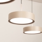 Foto 15801-14: Beige moderne led 3-lichts hanglamp met verstelbare hoogte