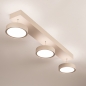 Foto 15801-3: Beige moderne led 3-lichts hanglamp met verstelbare hoogte