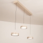 Foto 15801-5: Beige moderne led 3-lichts hanglamp met verstelbare hoogte