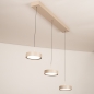 Foto 15801-6: Beige moderne led 3-lichts hanglamp met verstelbare hoogte