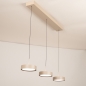 Foto 15801-7: Beige moderne led 3-lichts hanglamp met verstelbare hoogte