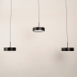Foto 15802-10: Zwarte moderne led 3-lichts hanglamp met verstelbare hoogte