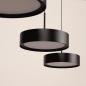 Foto 15802-13: Zwarte moderne led 3-lichts hanglamp met verstelbare hoogte