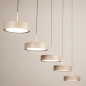 Foto 15803-11: Beige moderne led 5-lichts hanglamp met verstelbare hoogte