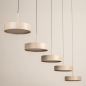 Foto 15803-12: Beige moderne led 5-lichts hanglamp met verstelbare hoogte