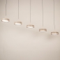 Foto 15803-14: Beige moderne led 5-lichts hanglamp met verstelbare hoogte