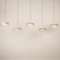 Foto 15803-15: Beige moderne led 5-lichts hanglamp met verstelbare hoogte