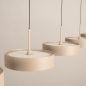 Foto 15803-16: Beige moderne led 5-lichts hanglamp met verstelbare hoogte