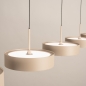 Foto 15803-17: Beige moderne led 5-lichts hanglamp met verstelbare hoogte