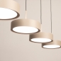 Foto 15803-18: Beige moderne led 5-lichts hanglamp met verstelbare hoogte