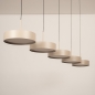 Foto 15803-2: Beige moderne led 5-lichts hanglamp met verstelbare hoogte