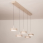 Foto 15803-7: Beige moderne led 5-lichts hanglamp met verstelbare hoogte