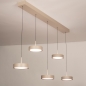 Foto 15803-8: Beige moderne led 5-lichts hanglamp met verstelbare hoogte