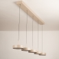 Foto 15803-9: Beige moderne led 5-lichts hanglamp met verstelbare hoogte